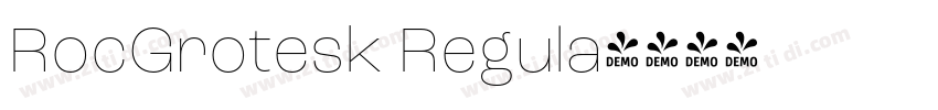 RocGrotesk Regula字体转换